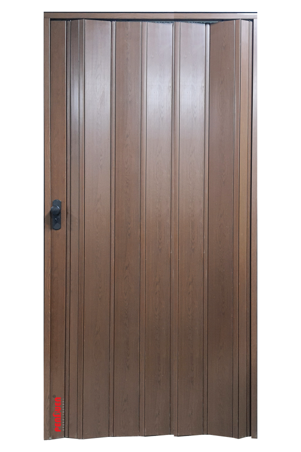 Akordiyon Kapı Ceviz renkli camsız