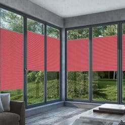 Penguen Plise Perde Pattern Seri Bordo