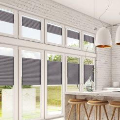 Penguen Plise Perde Dimout Seri Koyu Gri